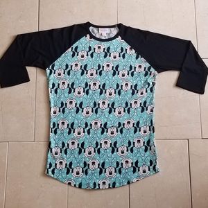 LuLaRoe Disney Minnie Mouse Randy Raglan T Shirt